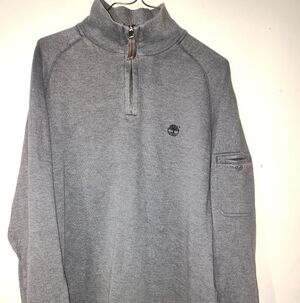 Timberland Men's Gray Zip-Up Sweater